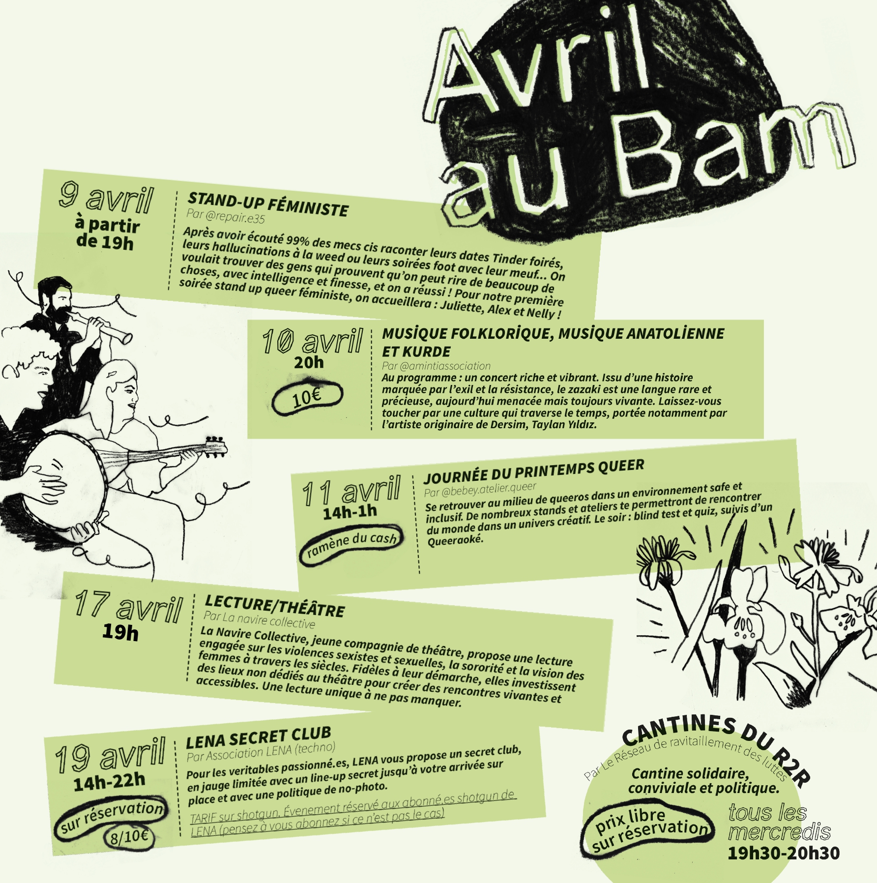 PROGRAMME D’AVRIL AU BAM