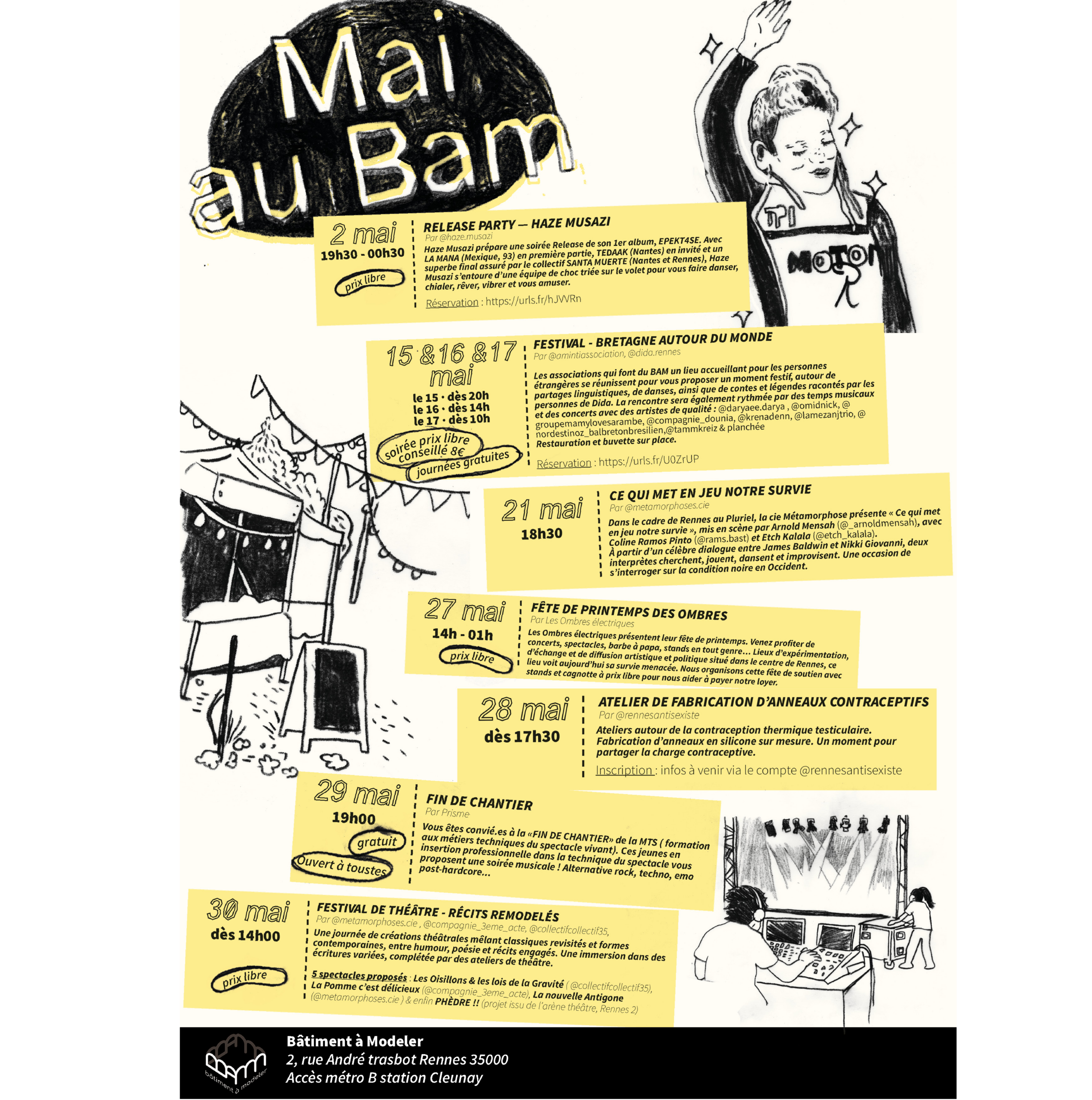PROGRAMME DE MAI AU BAM