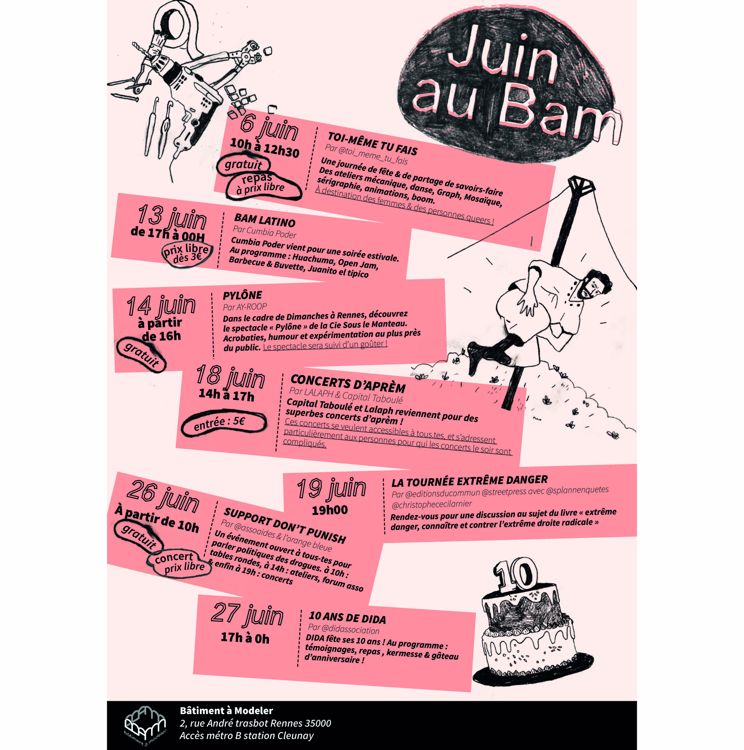 PROGRAMME DE JUIN AU BAM